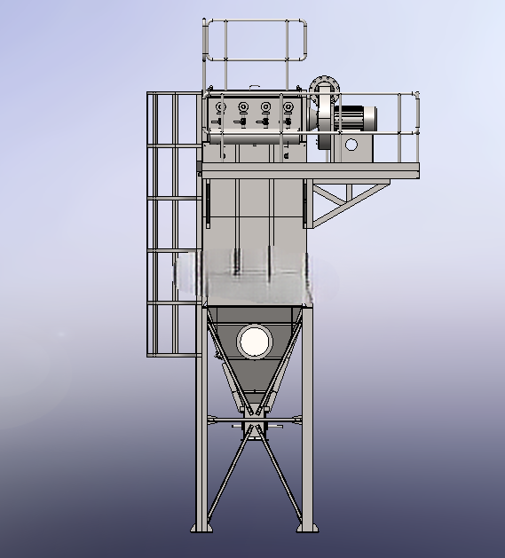 除尘器采用褶裥袋模型sw17可编辑