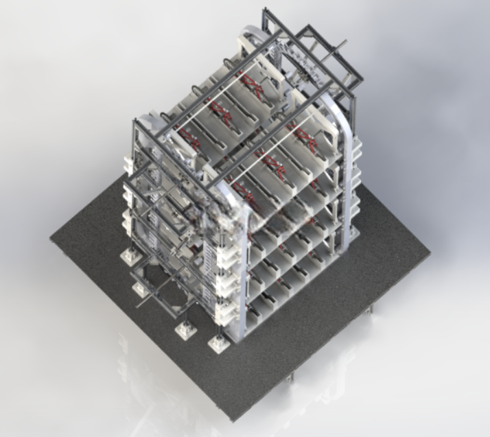 垂直循环自行车停放机构 3D模型sw2018cad2016可编辑