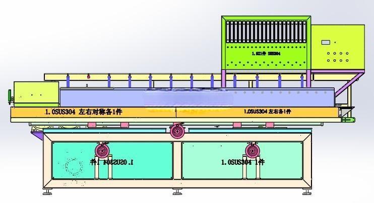 3米冷却定型台(sw18可编辑+工程图+bom)
