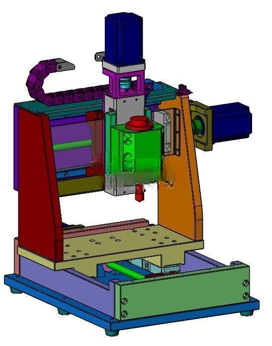 ����̨ʽ΢��CNC���ᣨsw17+����ͼ��