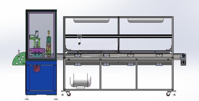 双边工作自动裁断机(sw18可编辑+cad+bom)