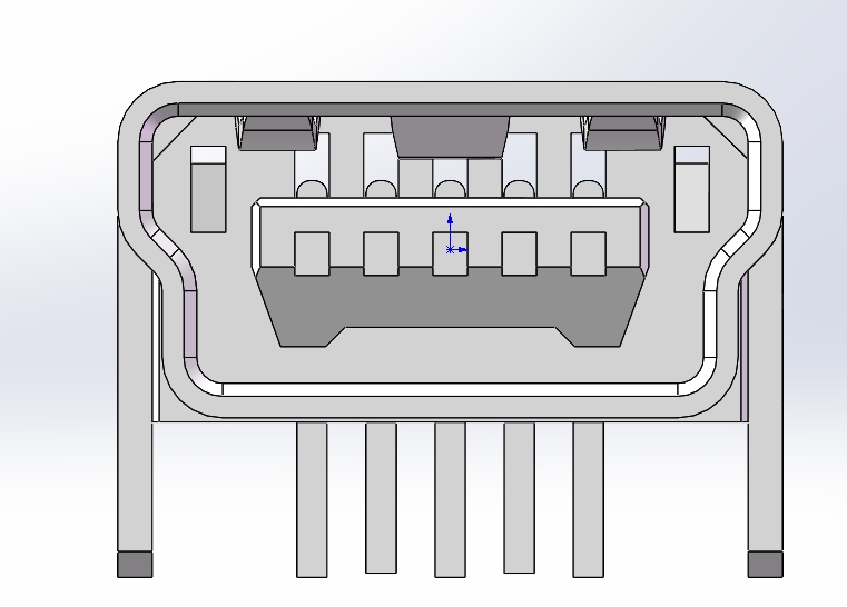 MINI-USB-B-母头数码模型