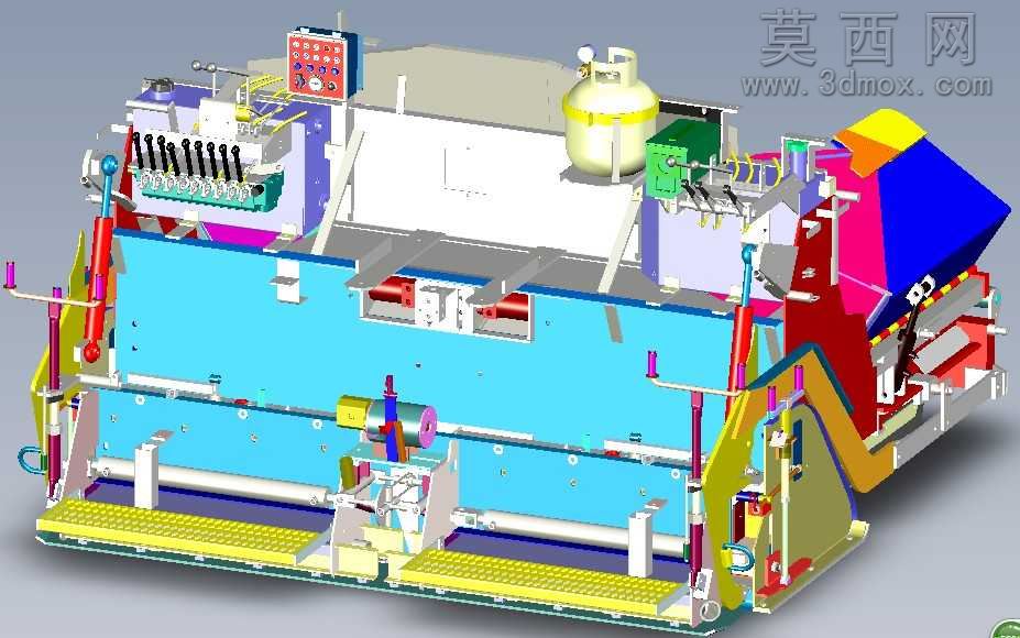 铺路机SW模型三维模型