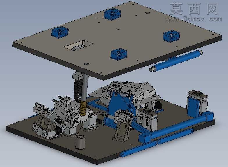 洗瓶机模具三维模型