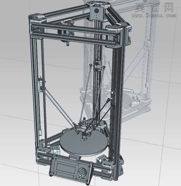 科塞尔三角洲3D打印机UG设计机械制图