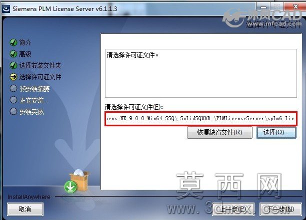 许可证文件路径