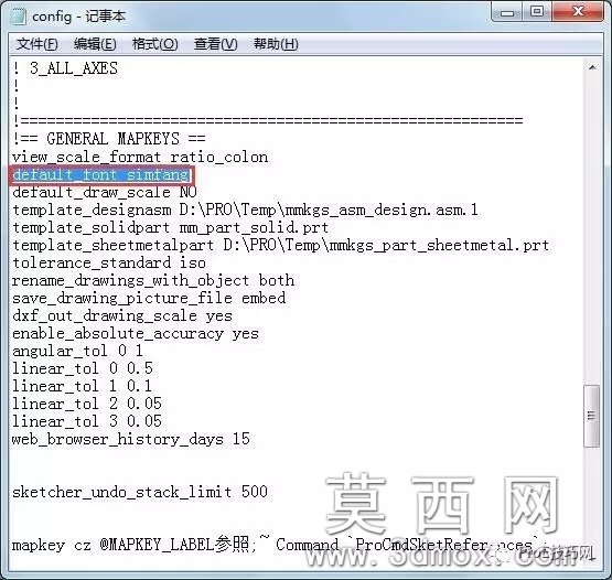 ProE工程图内设置默认字体为仿宋 ProE工程图内设置默认字体为仿宋