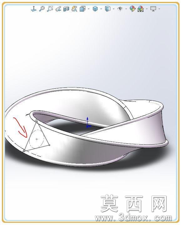 SolidWorks画的框架莫比乌斯,这个画法很快但要用2016以上的版本 SolidWorks画的框架莫比乌斯,这个画法很快但要用2016以上的版本