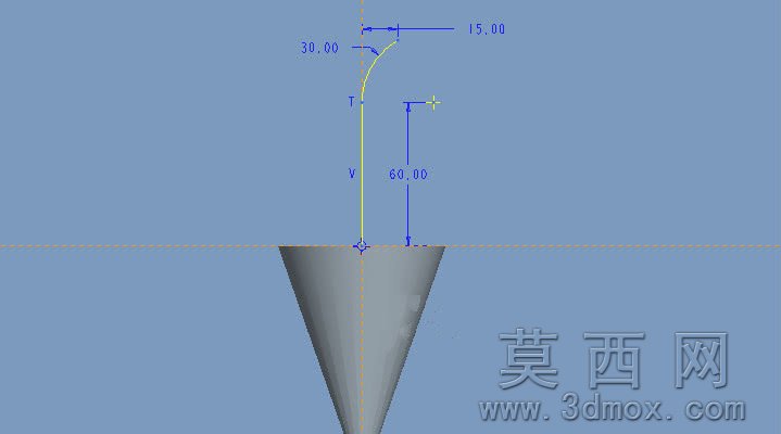 Proe/Creo中可变截面扫描创建冰激凌 Proe/Creo中可变截面扫描创建冰激凌